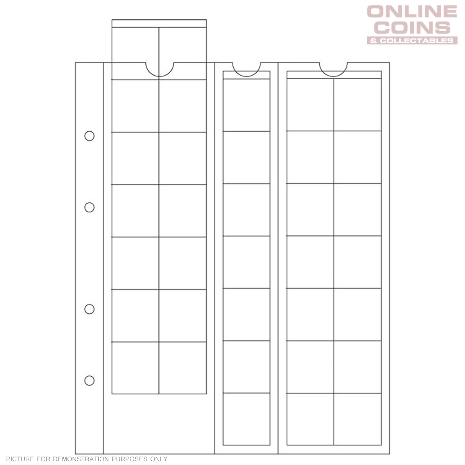 Lighthouse - Optima 35 Clear Coin Album Pages - Packet of 5